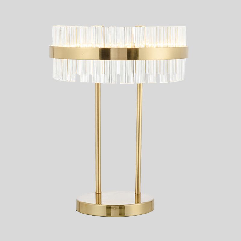 Table de tambour modernisme Light Crystal LED Small de bureau LED de bureau en or pour la chambre