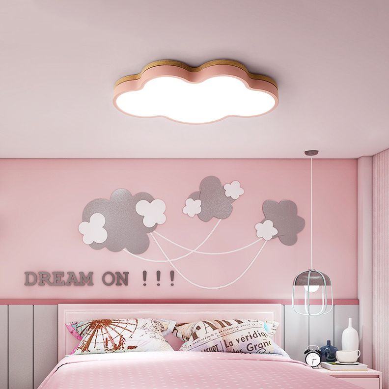 Cloud Flush Mount Light Fixtures 1 Light Acrylic Nordic Ceiling Lights Flush Mount