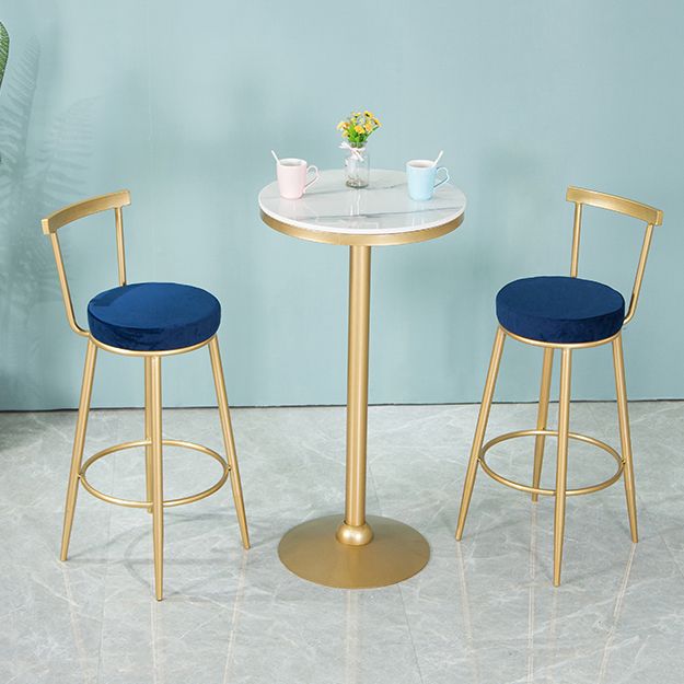 Fixed Table Counter Set 1/3/4 Pieces Glam Style Sintered Stone Bar Table Set for Home Use