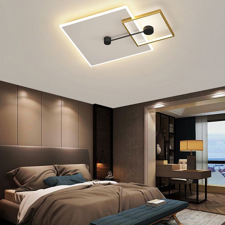 Geometrische inbouwverlichtingsarmaturen Eenvoud Acryl plafondverlichtingsarmaturen voor slaapkamer