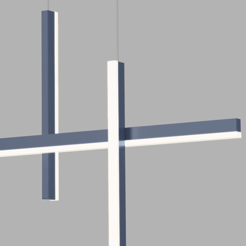 3-Light Linear Island Light Fixture Simplicity Metal Pendant Light for Dining Room