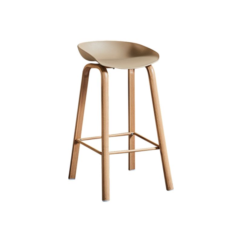 Barhocker im skandinavischen Stil, Metallbeine, Thekenhocker mit Kunststoffsitz (4er-Set)