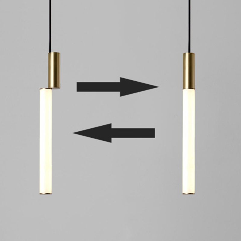 Cylindrical Hanging Ceiling Light Modern Acrylic LED Bedroom Suspended Lighting Fixture