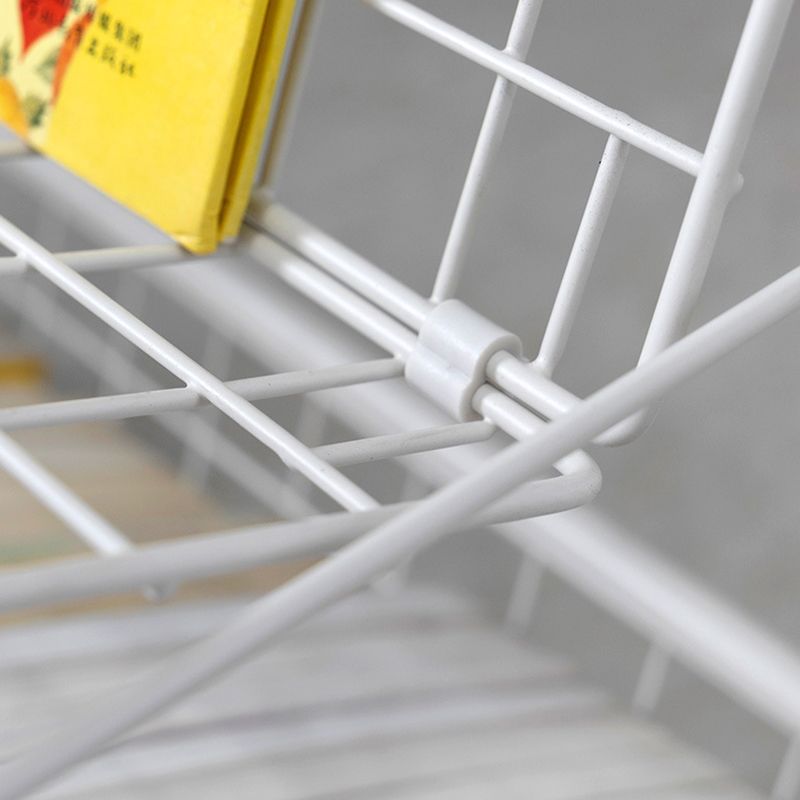 Contemporary Standard Bookcase Metal Open Back Bookshelf with Shelves