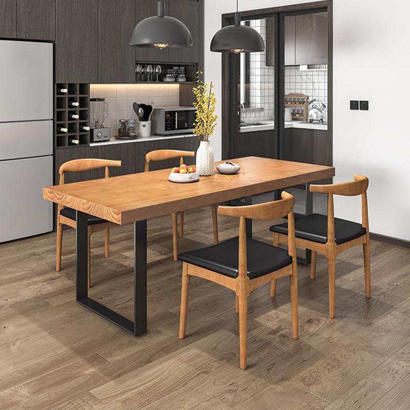 Modern 1/5/7 Pieces Dining Set Rectangle Pine Wood Dining Table for Dining Room Kitchen