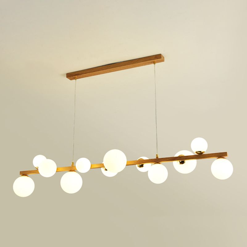 Luces contemporáneas de la isla de la esfera de la isla de la isla en marrón