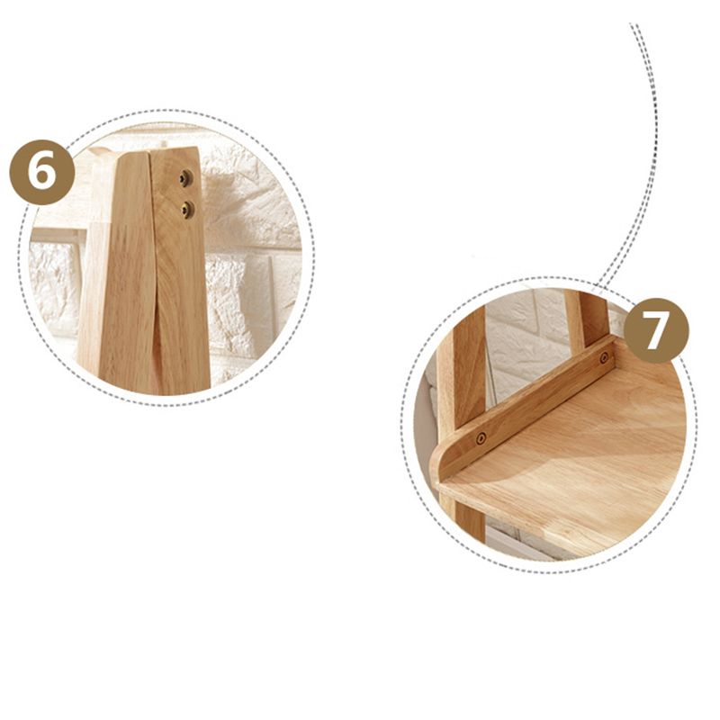 Contemporary Shelves Included Bookshelf Wooden Ladder Bookcase