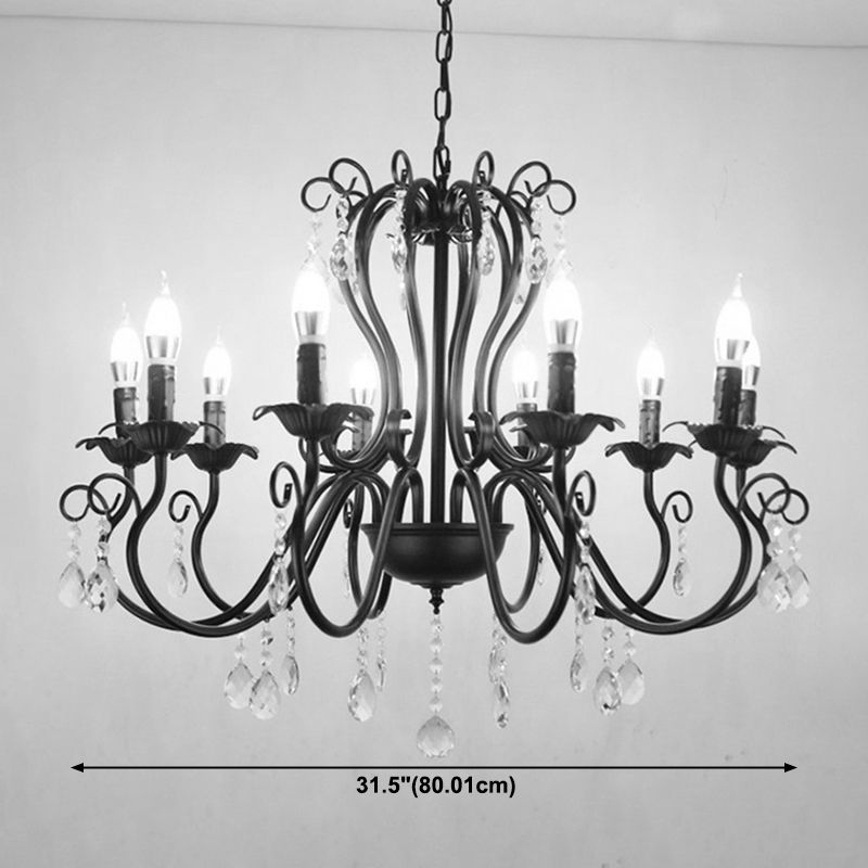 Traditional Hanging Pendant Lights Crystal Hanging Lamps for Living Room