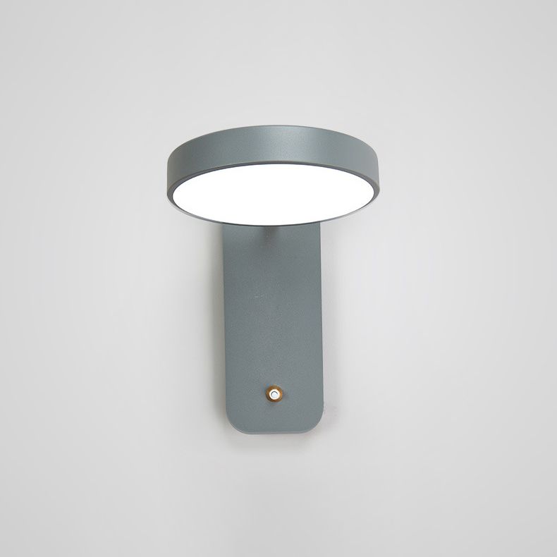 Moderne creatieve LED -wandlamp gelakte ijzeren cirkelvormige macaron wandonderdelen met acrylschaduw