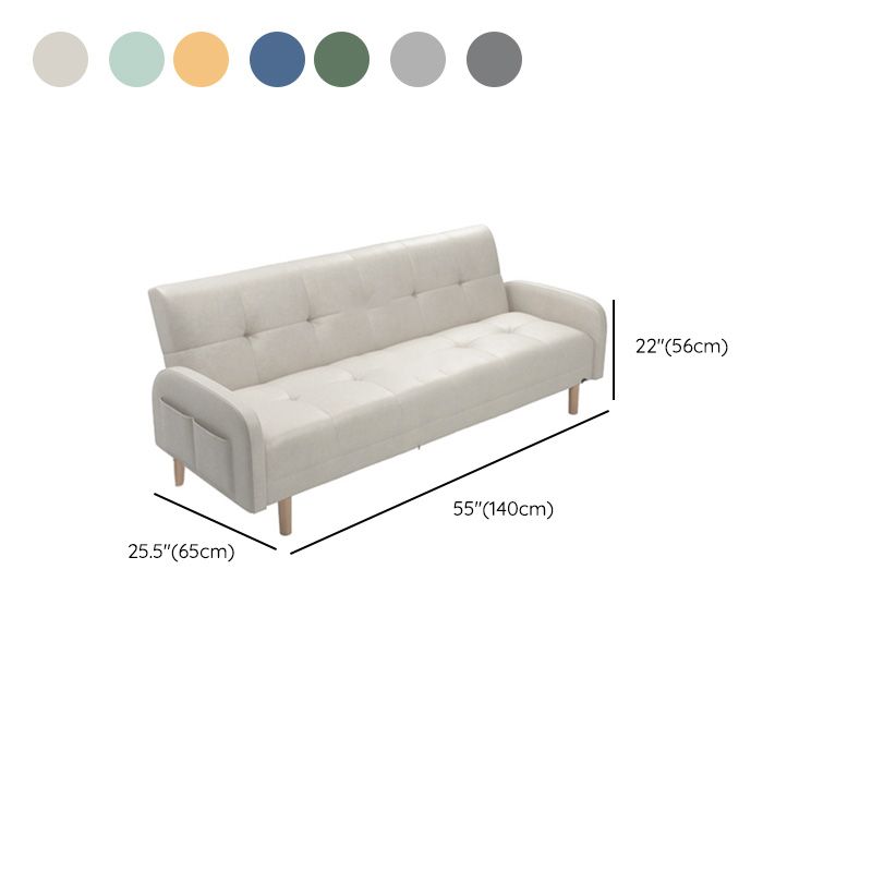 Modern Faux Leather Loose Back Seating Hair Pin Legs Sofa for Apartment