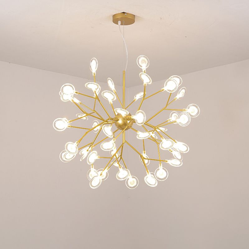 Sputnik Firefly LED Suspension Light Minimalist Acrylic Bedroom Chandelier Lighting
