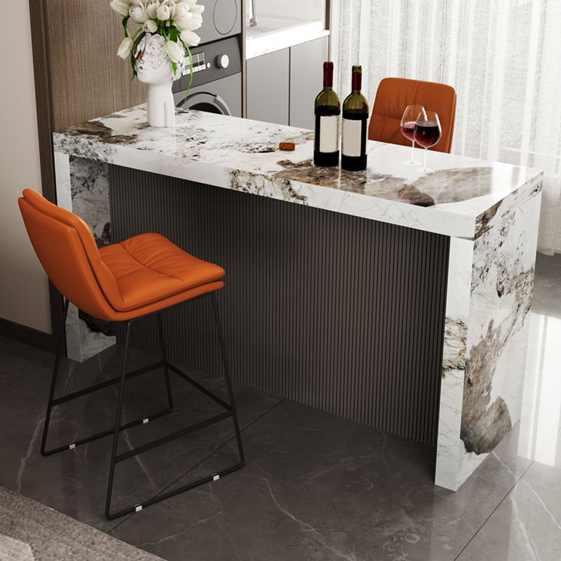 Modern Bistro Bar Table Sintered Stone Bar Table for Living Room
