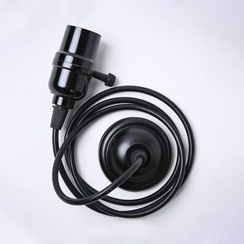 Illuminazione sospesa in metallo sospeso Vintage 1 Light Restaurant Appeding Lighting in Black