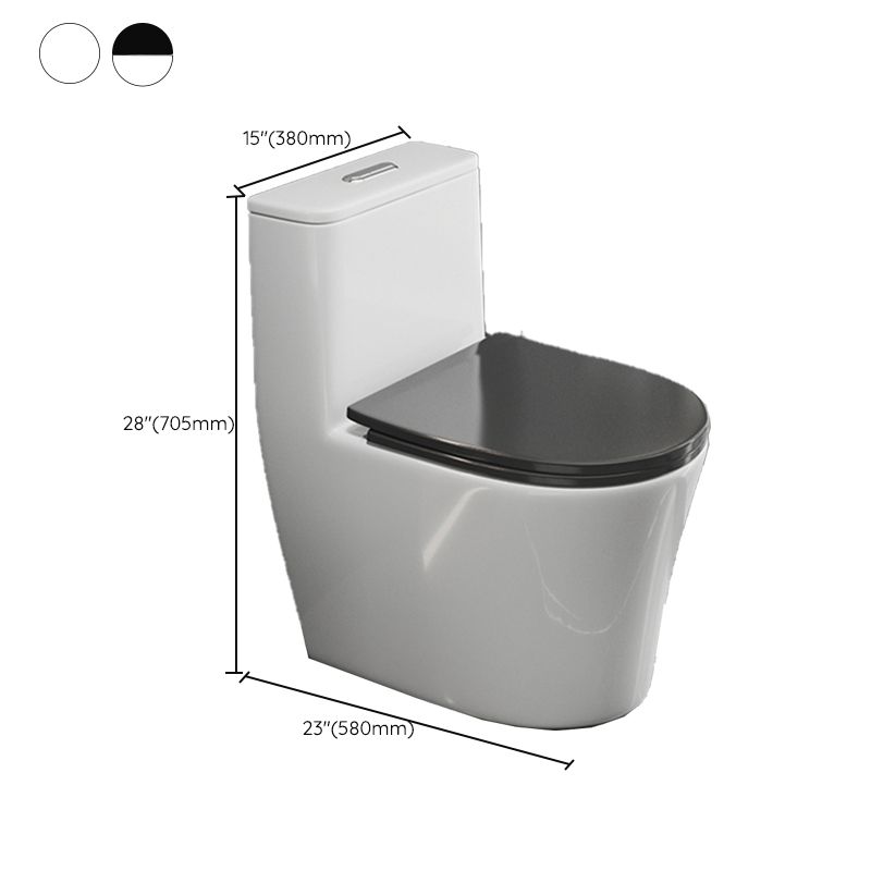 Contemporary Floor Mount Flush Toilet Siphon Jet Toilet Bowl for Washroom