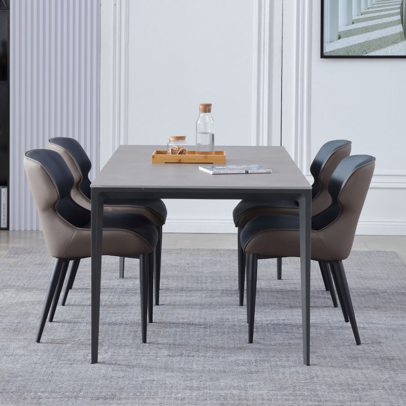 Sintered Stone Dining Table Set 1/4/5 Pcs Modern Dining Wingback Chairs