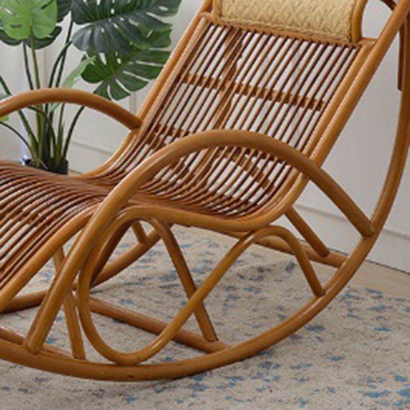 Natural Real Rattan Rocking Chair Lazy Indoor Rocking Chair for Break