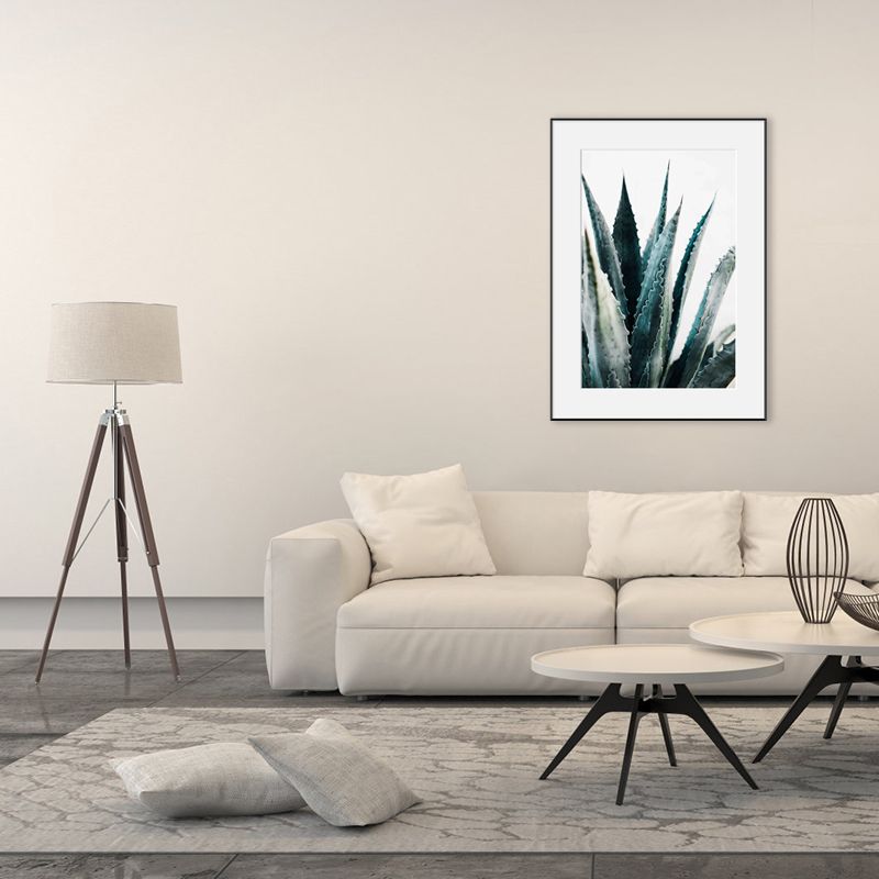 Textured Botanical Leaves Art Print Modern Style Canvas Wall Decor, Multiple Sizes