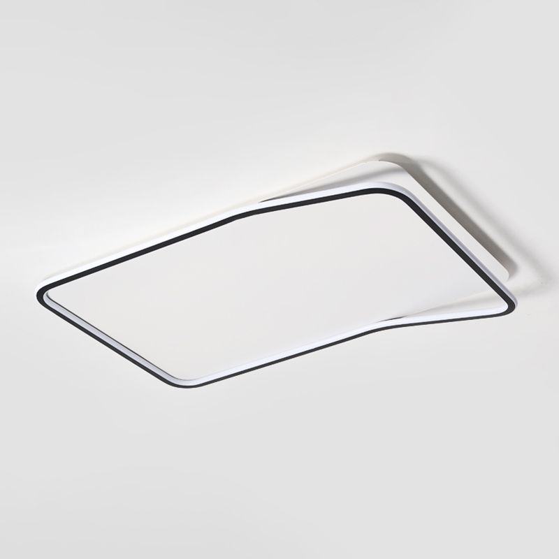 Geometrische Schwarz Bündig Montierte Deckenleuchte Moderne Stil Metall Led Bündig Deckenleuchten