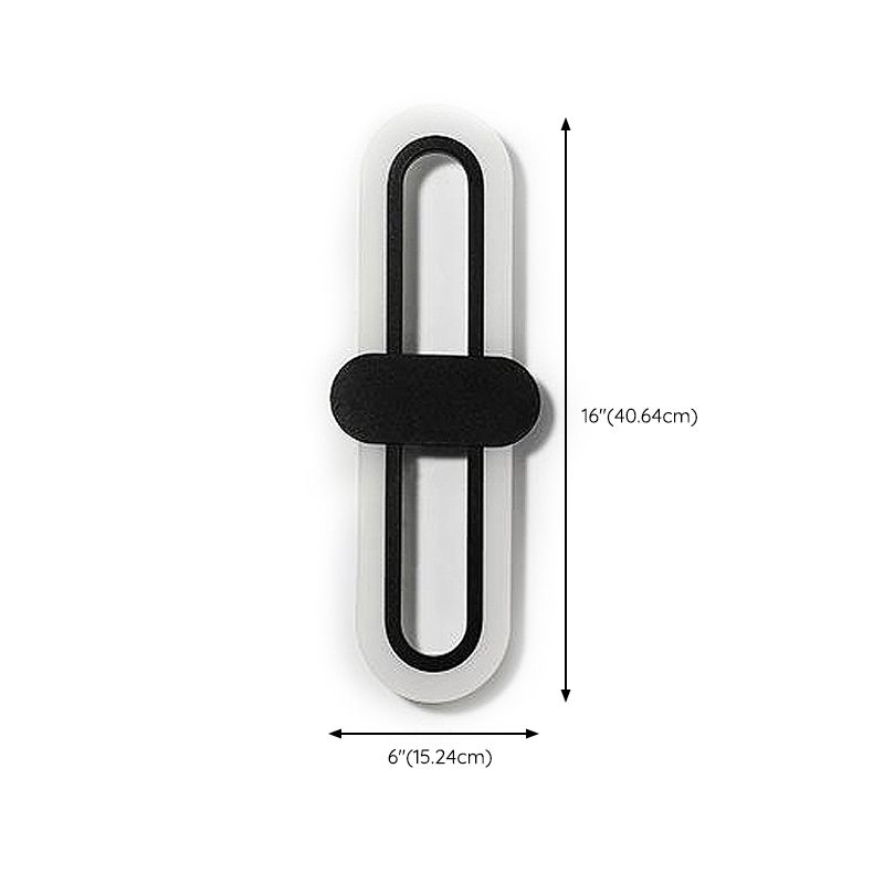 Unique Shape Wall Light Fixture Modern Wall Mounted Lighting in Black for Dining Room