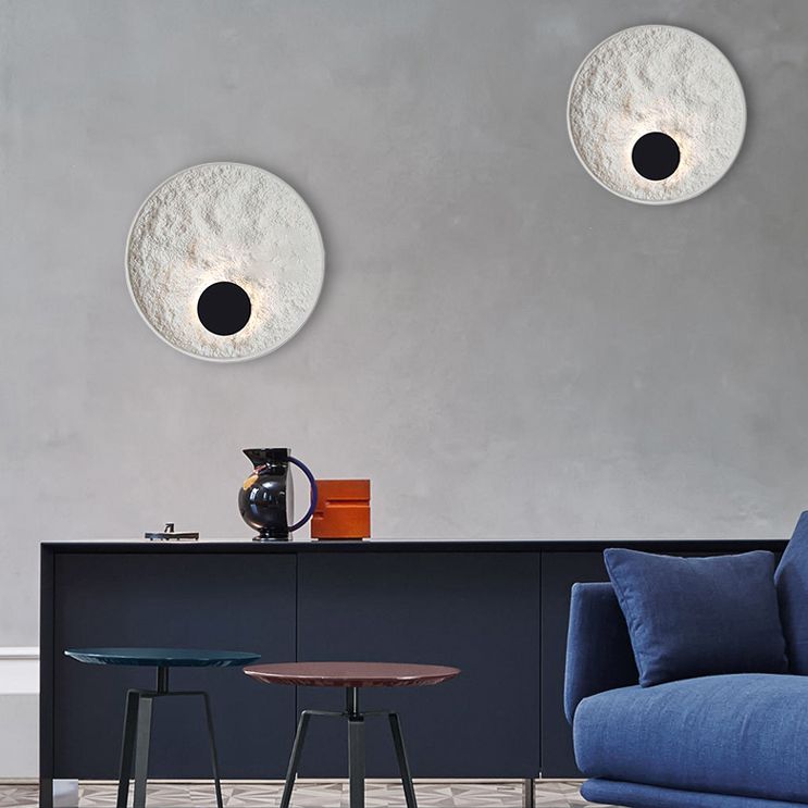 Lámpara de montaje de pared de resina de estilo moderno nórdico 1 LED DE ILUMINACIÓN DE ILUMPLACIÓN DE LA LED de 1 luces para sala de estar