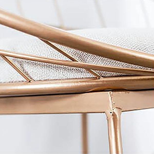 Glam Bucket Bar-stool Upholstered Footrest Low Back Shop Counter & Bar Stool