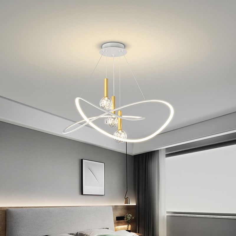 Bolvormige vorm metalen hanglamp armaturen moderne stijl 4 licht hangende verlichtingsarmaturen