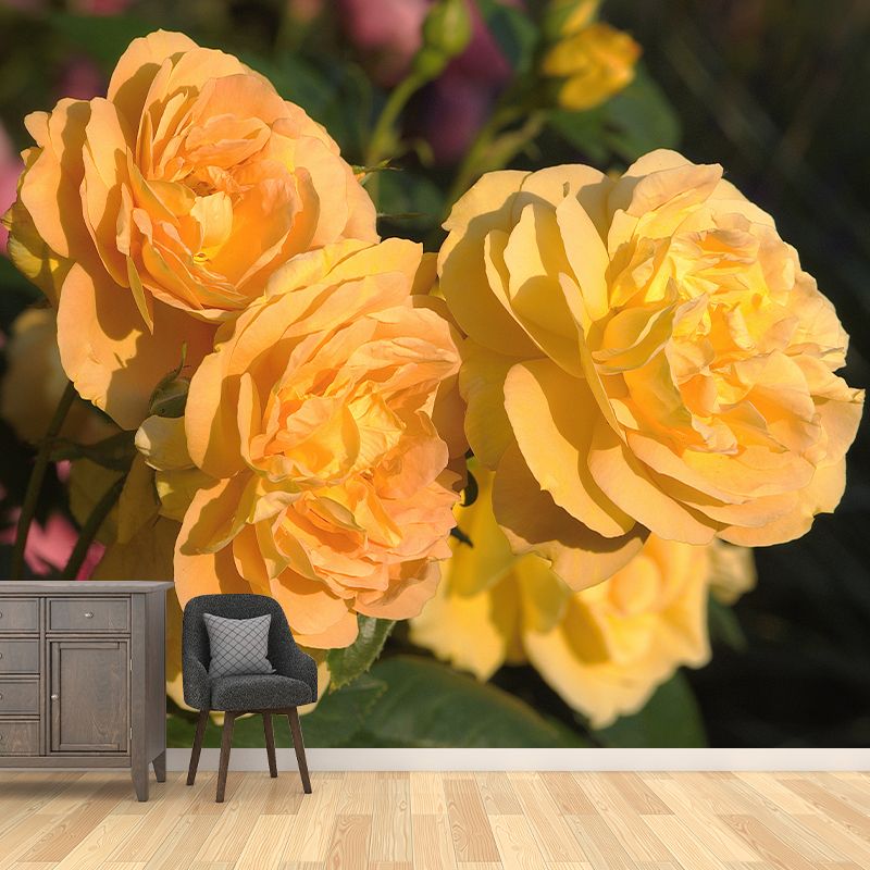 Rose Wall Mural Stain-Resistant Wall Decor for Guest Room, Personalized Size Available