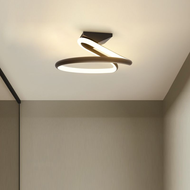 Plafonnier encastré à LED de simplicité de lumière montée au plafond de cercle en métal