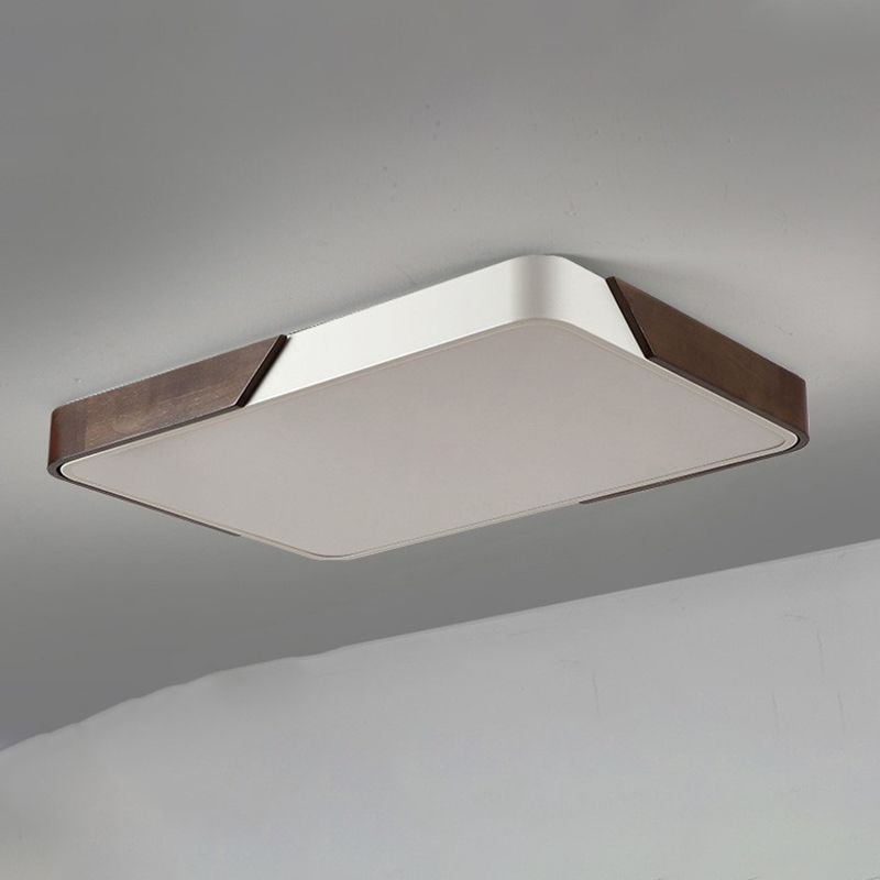 Plafonnier LED en acrylique blanc à 1 lumière, plafonnier géométrique moderne à montage en surface