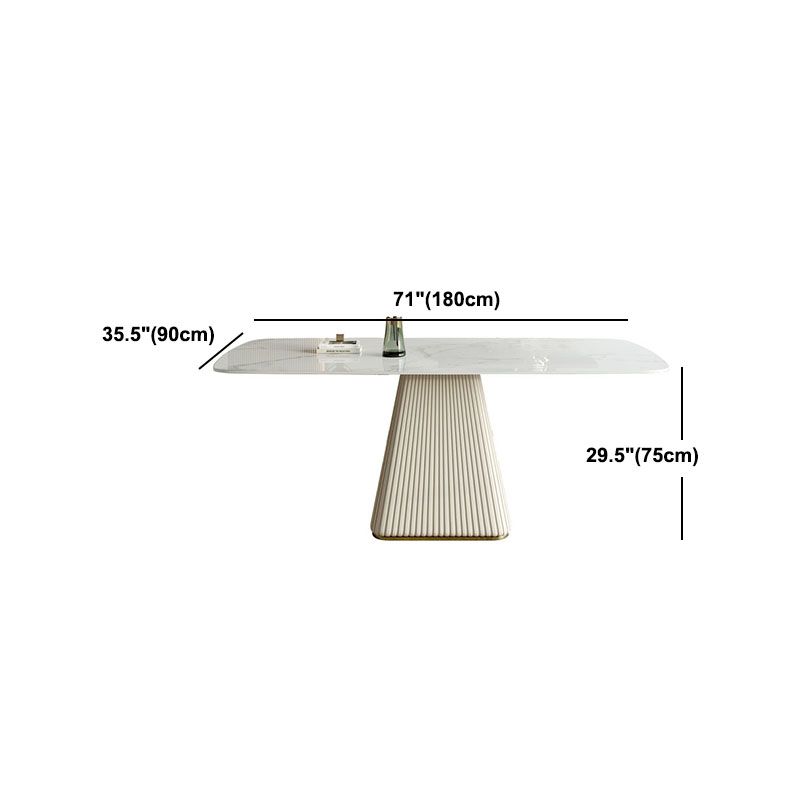Modern 1/4/5/6/7 Pieces Sintered Stone Dining Room Set with Pedestal Base Furniture