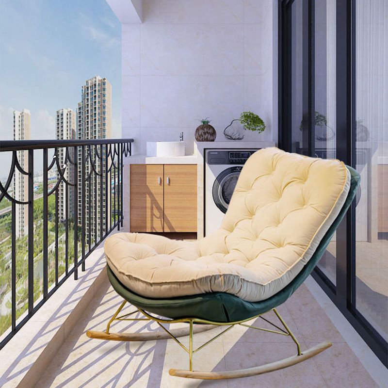 Contemporary Cushions Rocker Chair Metal Frame Spindle Rocker Chair for Home