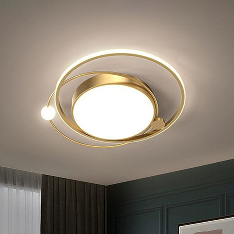 Plafonnier LED circulaire en acrylique de Style moderne, luminaire décoratif d'intérieur, idéal pour une chambre à coucher