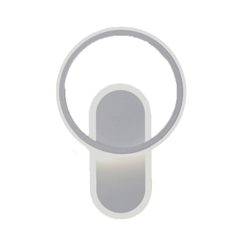 Single Modernism White Wall Mounted Sconce LED Statement Wall Light
