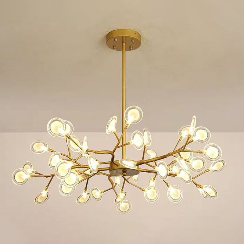 Costilería de techo de fuego de múltiples luces Estilo modernista Candelera de metal para sala de estar