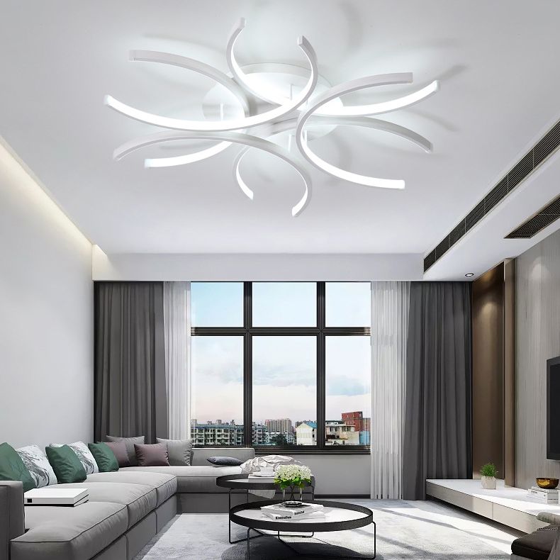 Blanc ombragé près de l'éclairage de plafond luminaire de style minimaliste LED LED Plafond de plafond Light Mount