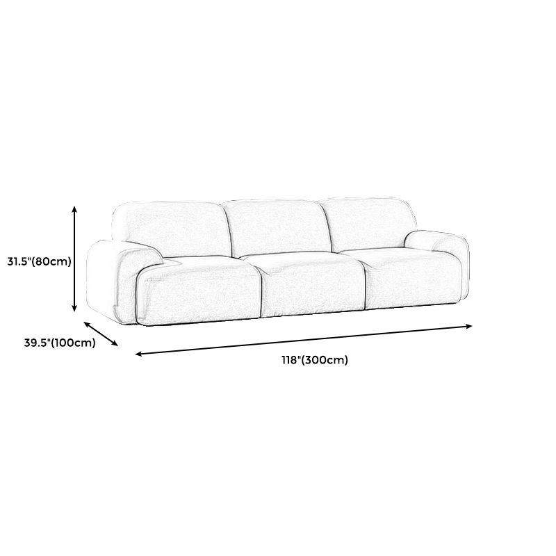 Standard Cushions Velvet Sofa 37.4"W with Recessed Arm for Living Room