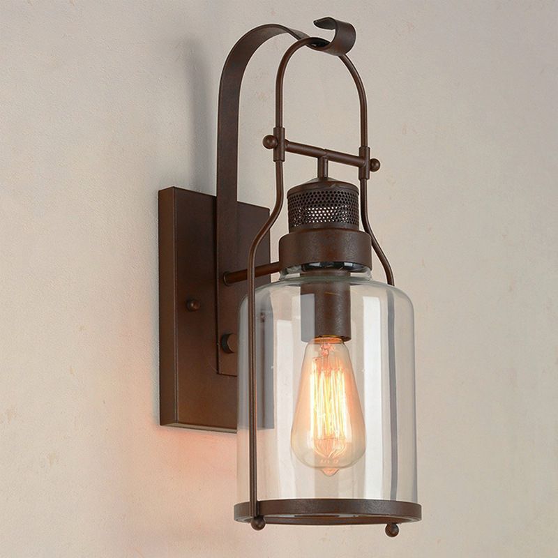 Industrielle Vintage Ein Wandleuchte Schmiedeeisenwandlicht für Innenräume