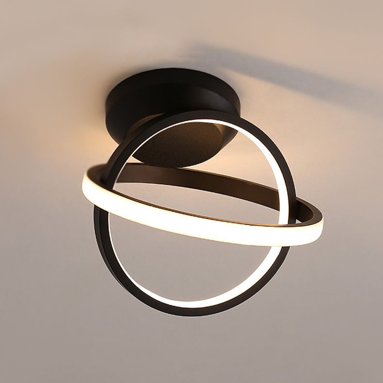 Lampada da soffitto da incasso in stile moderno con paralume rotondo a 2 luci