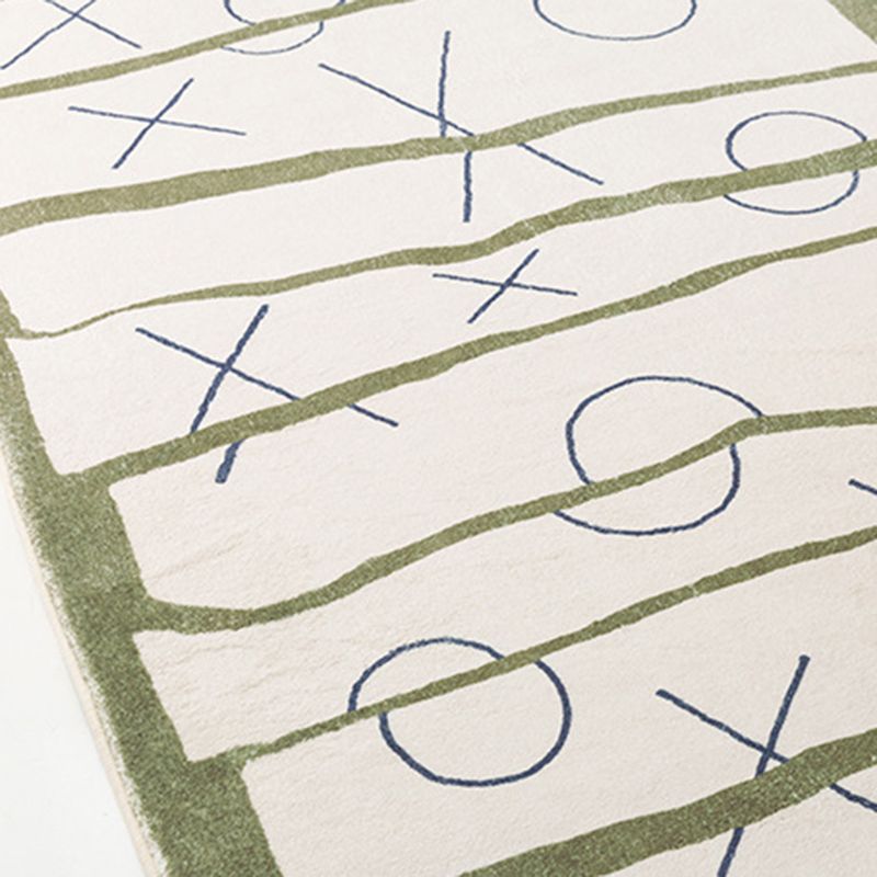 Abstract Pattern Rug Living Room Simple Style Carpet Polyester Washable Area Rug