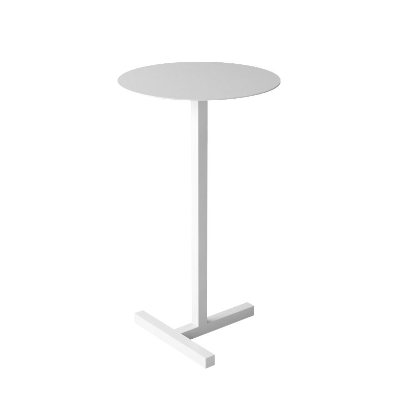 Mid-Century Modern Mental Coffee Table Round Top Shape Pedestal Cocktail Table