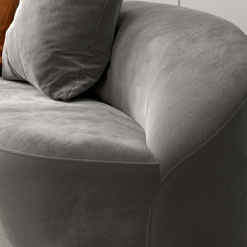 Contemporary Velvet Tuxedo Arm Sofa with Tight Back for Apartment
