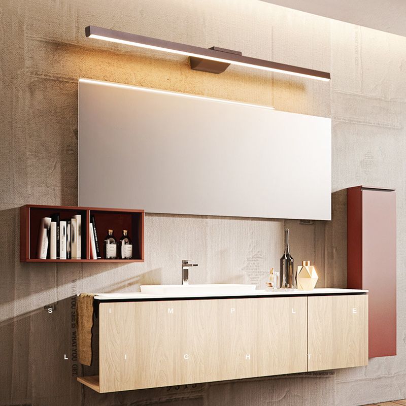 Moderne einfache Aluminium -Eitelkeitslicht Geometrie Rechteck LED Eitelkeitslampe für Duschbad