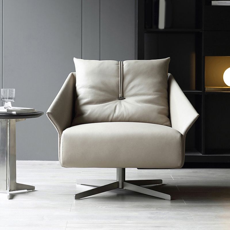 Faux Leather Chair 33" L x29.5"W x27.5"H Swivel Chair for Living Room