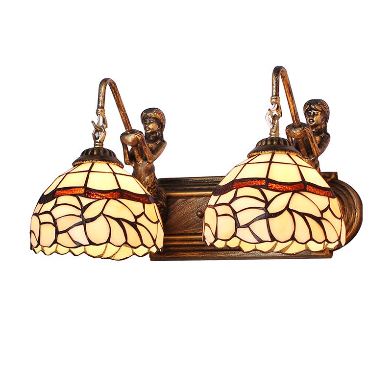 Nordic Style Iron Vanity Light Mermaid Shape Vanity Lamp for Shower Room