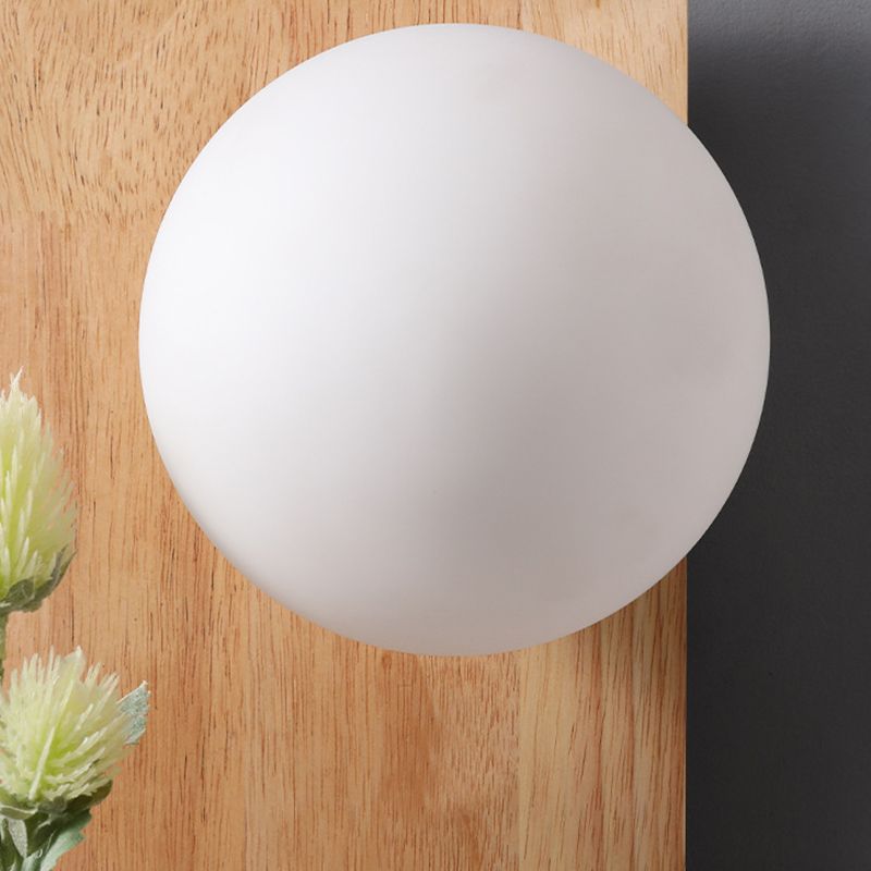 Wood Ball Sconce Light Modern 1 Light Wall Light Fixture in Brown(Decoration not Included)