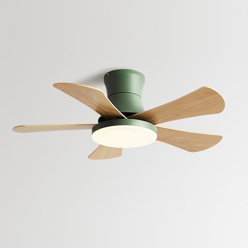 Éclairage de ventilateur de plafond de style moderne 1 Éclair de ventilateur de plafond léger avec bois pour chambre à coucher