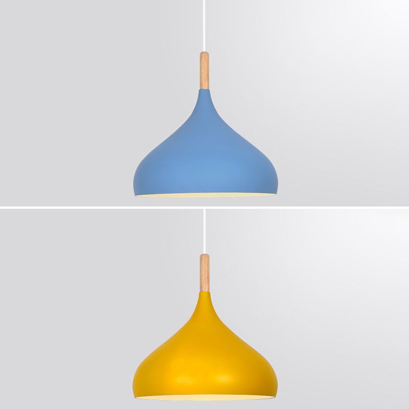 1 Light Metal Suspension Pendant Modern Wavy Dining Room Hanging Light Fixtures