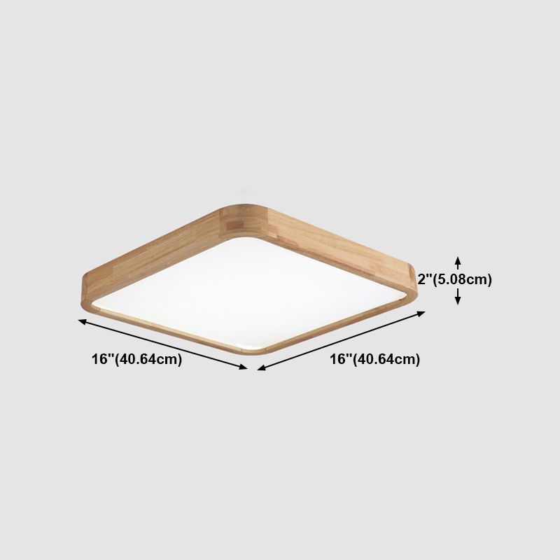Wooden Ceiling Mounted Light Modern Flush Ceiling Light Fixture for Living Room