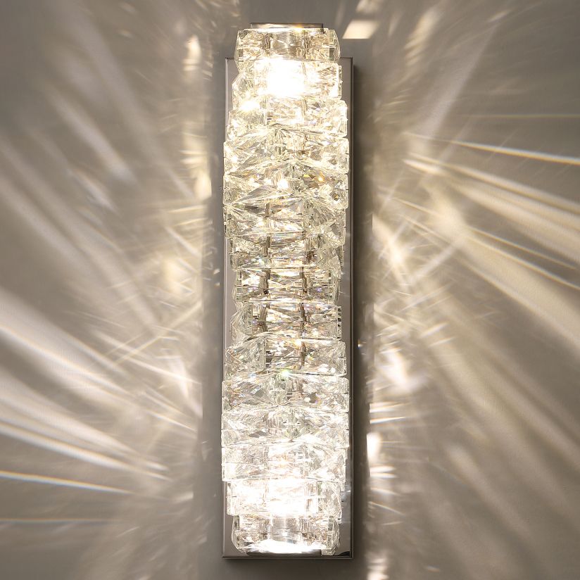 Lampada a monte a parete in cristallo trasparente stile moderno fulmine uniche a parete con le luci di applique