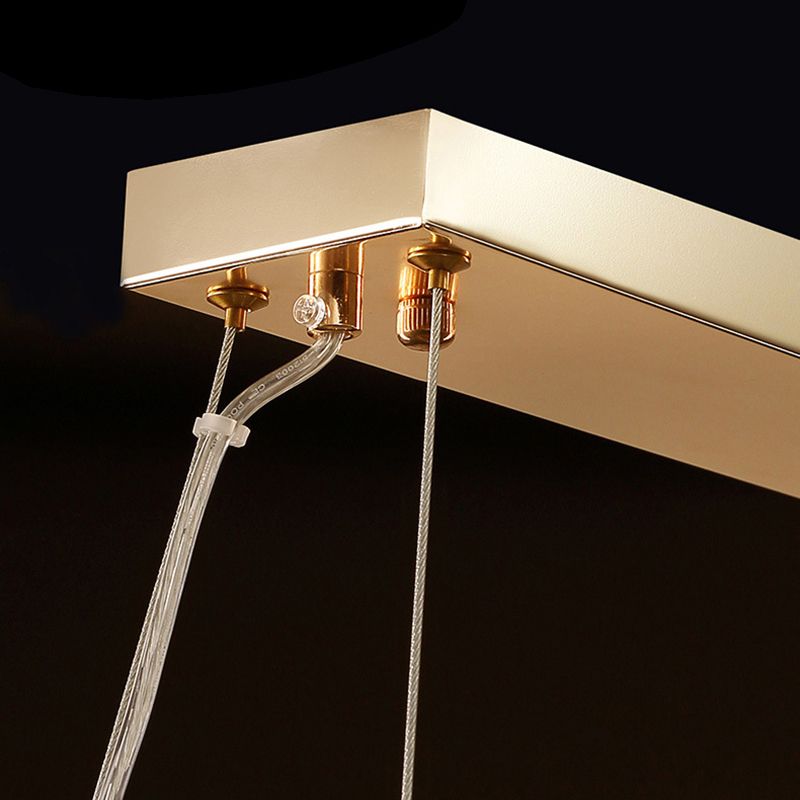 Crystal LED Island Light Modern Minimalism Living Room Hanging Chandelier